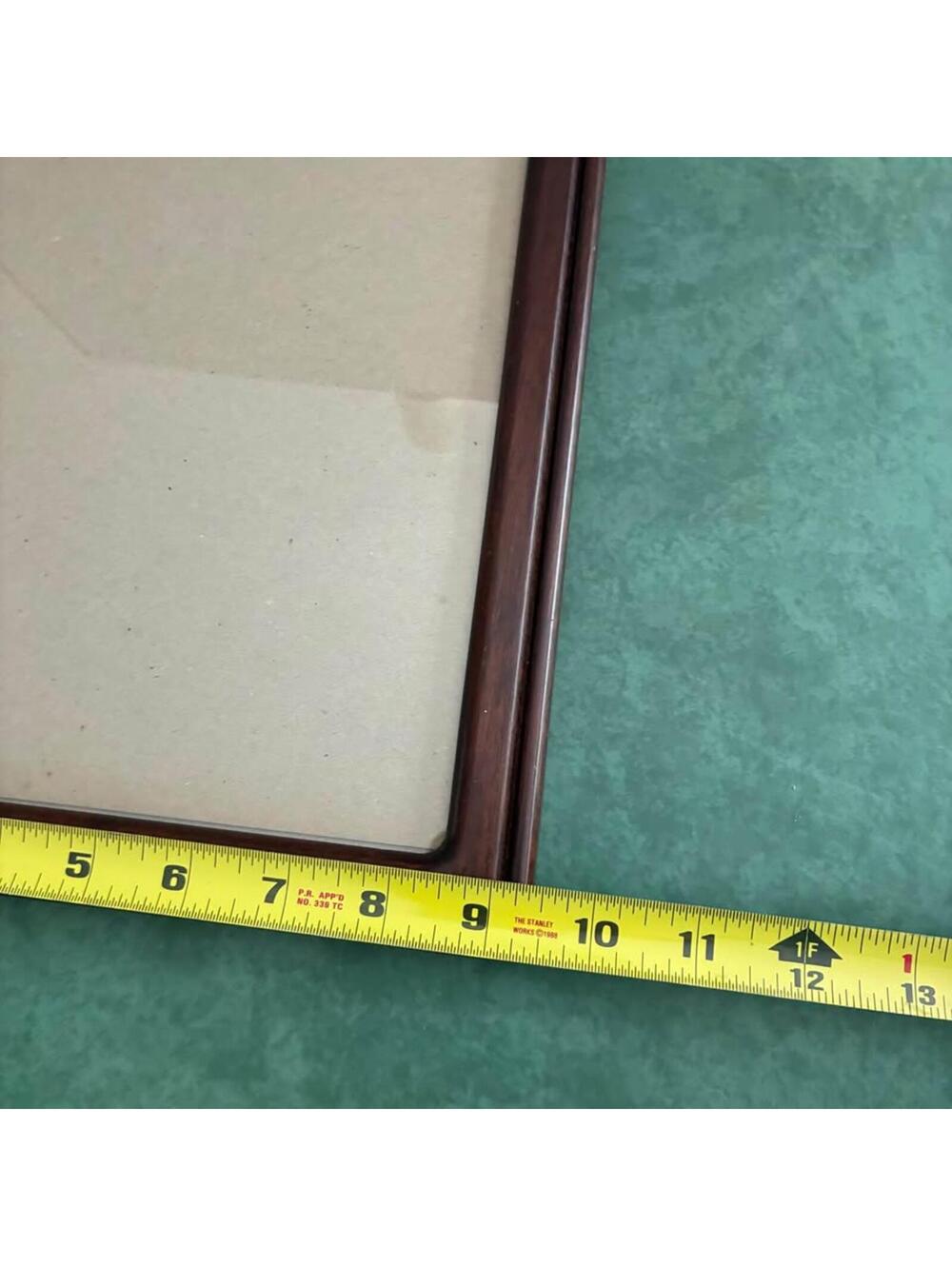 Vintage Dark Wood 8x10 Picture Frame Sliding Back Easel Wall Hanging - Picture 6 of 7
